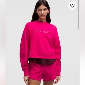 Lululemon Scuba Oversized Pullover *Wordmark Passionate Pink